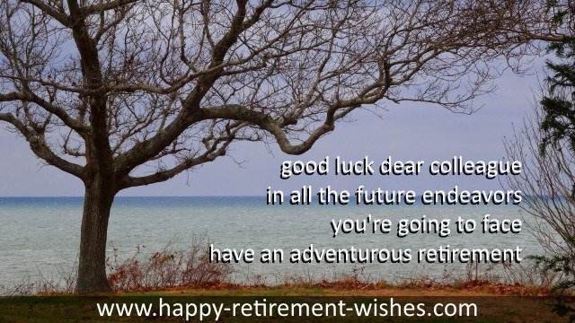 short good luck wishes on your retirement